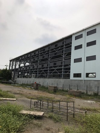 工程實績06-食品製造廠-採用雙層中空PVC塑鋼浪板