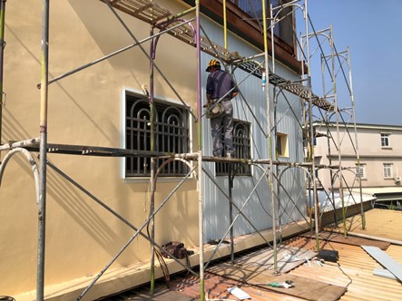 工程實績11-壁癌處理-採用雙層中空PVC塑鋼浪板